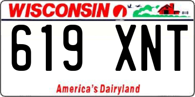 WI license plate 619XNT
