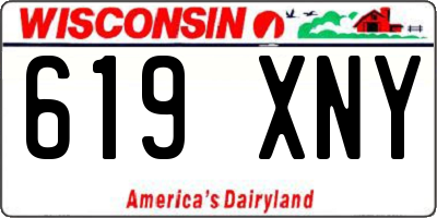 WI license plate 619XNY