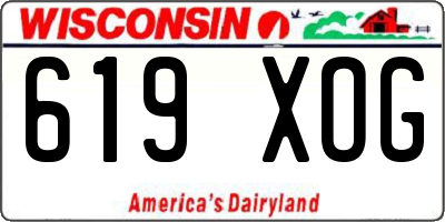 WI license plate 619XOG