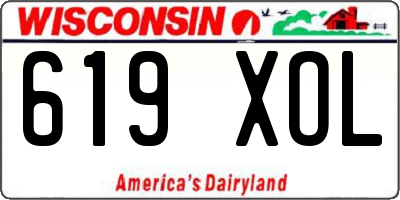 WI license plate 619XOL