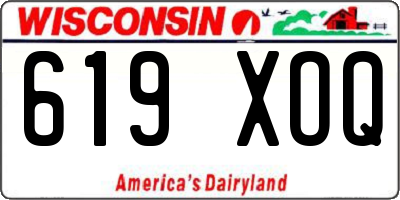 WI license plate 619XOQ
