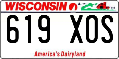 WI license plate 619XOS