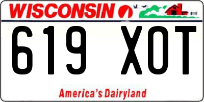 WI license plate 619XOT