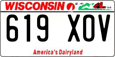 WI license plate 619XOV