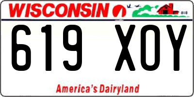 WI license plate 619XOY