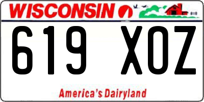 WI license plate 619XOZ