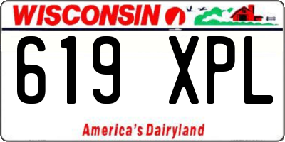 WI license plate 619XPL