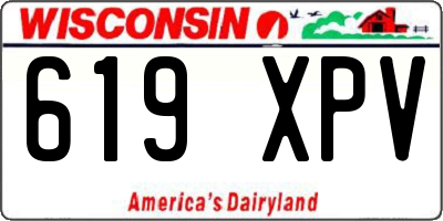 WI license plate 619XPV
