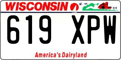 WI license plate 619XPW
