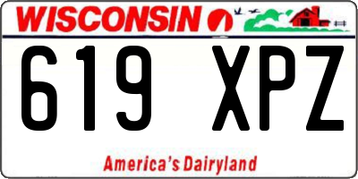 WI license plate 619XPZ