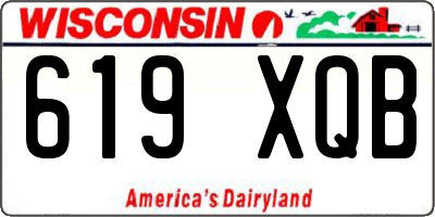 WI license plate 619XQB