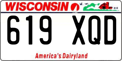 WI license plate 619XQD