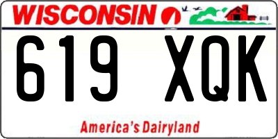 WI license plate 619XQK
