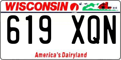 WI license plate 619XQN