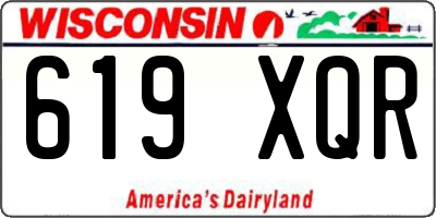 WI license plate 619XQR