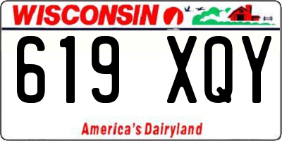 WI license plate 619XQY