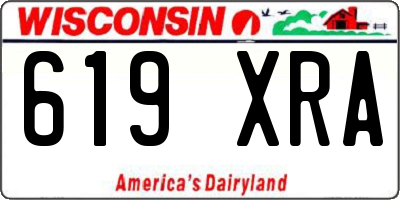 WI license plate 619XRA