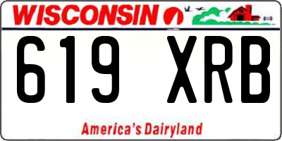 WI license plate 619XRB