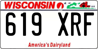 WI license plate 619XRF