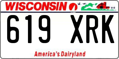 WI license plate 619XRK