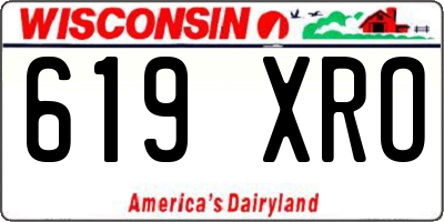 WI license plate 619XRO