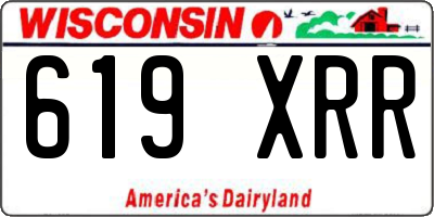 WI license plate 619XRR