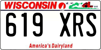 WI license plate 619XRS