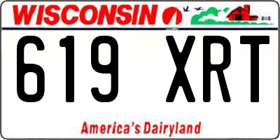 WI license plate 619XRT