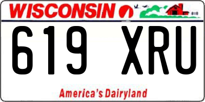 WI license plate 619XRU