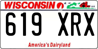 WI license plate 619XRX