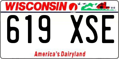 WI license plate 619XSE