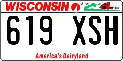 WI license plate 619XSH