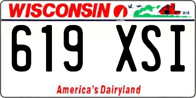 WI license plate 619XSI