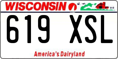 WI license plate 619XSL