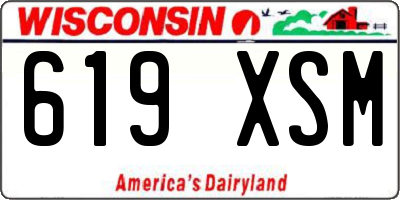 WI license plate 619XSM