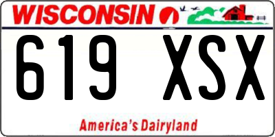 WI license plate 619XSX