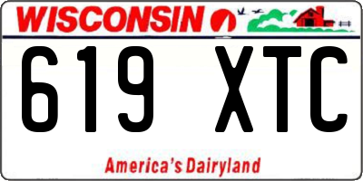 WI license plate 619XTC