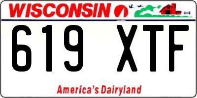 WI license plate 619XTF