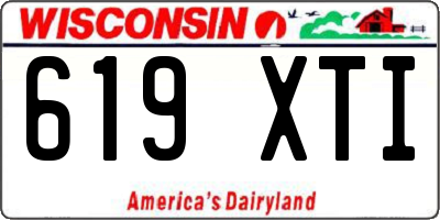 WI license plate 619XTI