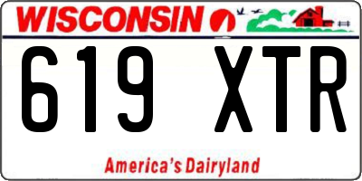WI license plate 619XTR