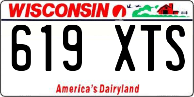 WI license plate 619XTS