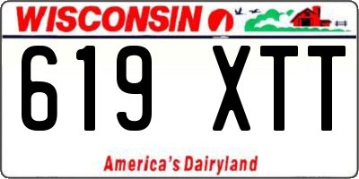 WI license plate 619XTT