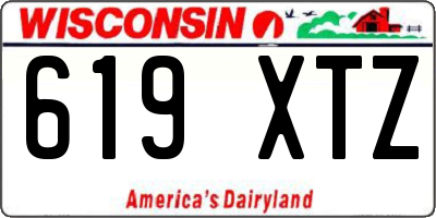 WI license plate 619XTZ