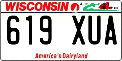 WI license plate 619XUA