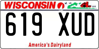 WI license plate 619XUD