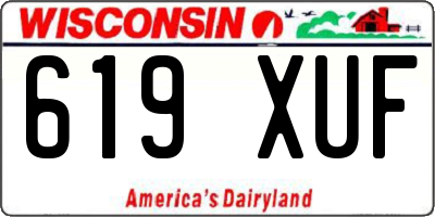 WI license plate 619XUF