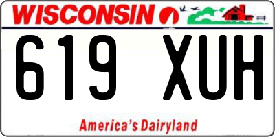 WI license plate 619XUH