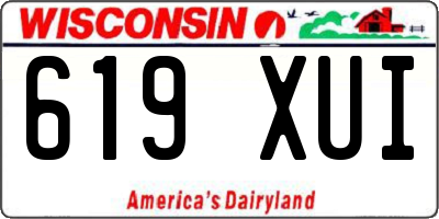 WI license plate 619XUI