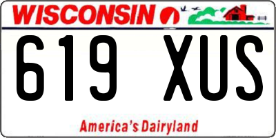 WI license plate 619XUS