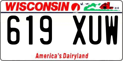 WI license plate 619XUW
